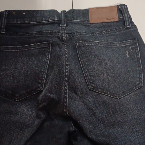 Womens Madewell 25 high riser skinny black wash heans - Picture 7 of 7